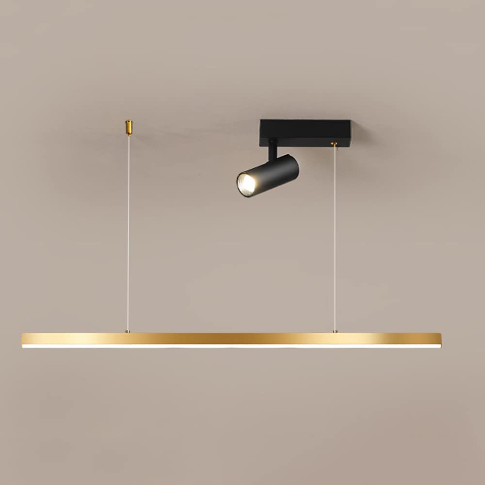 Lampe suspendue moderne à bande LED avec spot et intensité variable