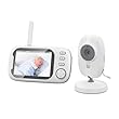 CKCLR Babyphone mit Kamera 3,5 Zoll Video-Babyphone 720p, (White)