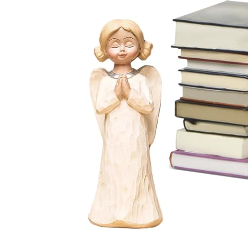 Statue di angeli, statuette di angeli da donna – figura di angelo con statue di guarigione dei fiori – decorazione per la casa, angelo commemorativo in preghiera, figura di angelo curativo per madre e