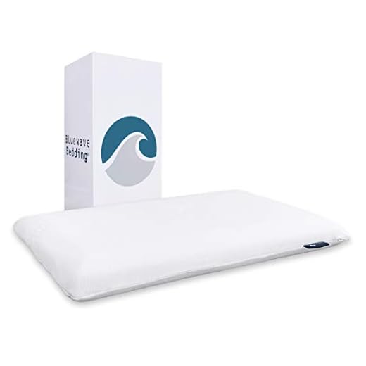 Bluewave Bedding Ultra Slim Gel Memory Foam Pillow for Stomach and Back Sleepers - Thin, Flat Design for Cervical Neck Alignment and Deeper Sleep (2.75-Inches Height, Full Pillow Shape, Standard Size)