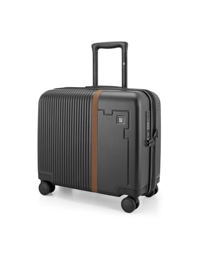 Image of EUME Overnighter 16 inch Luggage Trolley for Travel, Cabin Bag | Trolley Bag Small for Luggage | with Laptop Sleeve | 100% German Bayer Polycarbonate - Charcoal Black