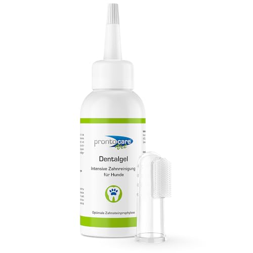 Prontocare-Vet Dental Gel 75ml | Zahnpflege Gel für Hunde & Katzen I Effektive Hundezahnpasta für Maulhygiene I Bekämpft Zahnstein & Mundgeruch, sorgt für optimale Balance