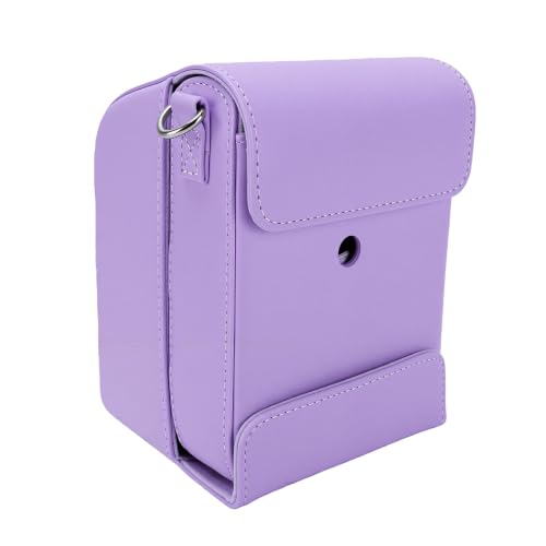 Funda para Polaroid Now+ en piel PU morada con correa ajustable 6