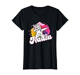 nadia - bellissimo nome di ragazza con unicorno figo maglietta