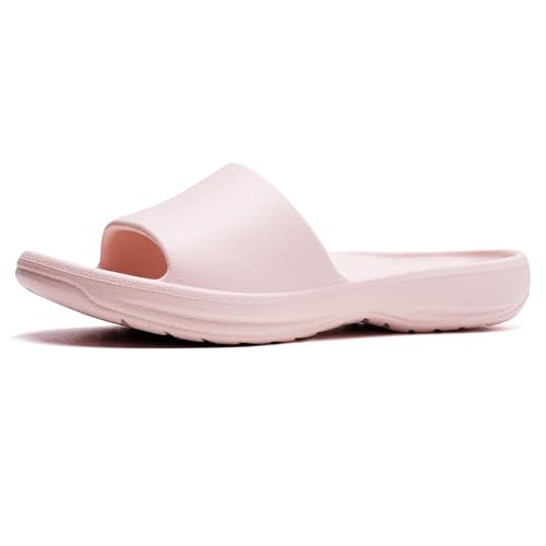 VIVASUN Women's Arch Support Waterproof Slip On EVA Slides,Pink,6