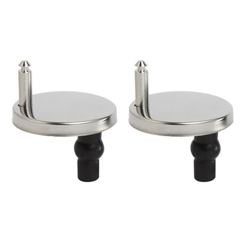 Quick Release Toilet Seat Fixings, 2Pcs Toilet Seat Hinges Replacement Parts for Toilet Blind Holes, Enhanced 60mm