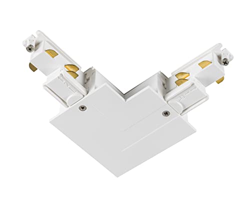 Connecteur en L S-TRACK variable pour angle droit de rail triphasé blanc - 2