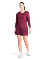 Reebok Women’s Campus 4.5” Short, Standard Fit, Midweight Cotton-Poly Fabric, Black Cherry, Large — image 4