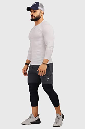 Image of FUAARK Men's Full Sleeve Compression T-Shirt - Athletic Base Layer for Fitness, Cycling, Training, Workout, Tactical Sports Wear