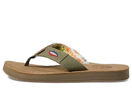 Sanuk Not Fraid St X Gd (Grateful Dead) Olive 14 D (M) #TOP3