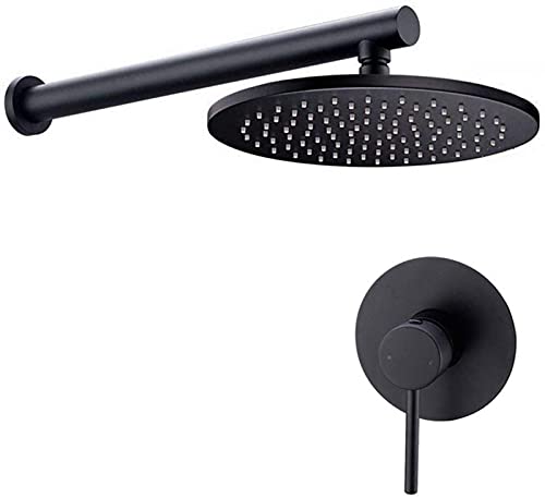 One Way Mixer Set de douche noir mat jet pluie enveloppant pour une pression idéale
