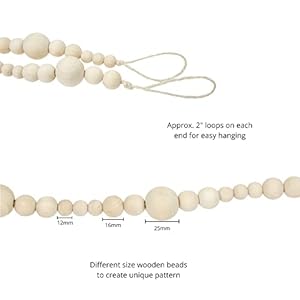 7ft Wood Bead Garland Farmhouse Home Decor Rustic Country Natural Holiday Christmas Tree Boho Decorations Mantel Wall Hanging Prayer Beads 7ft Wood Bead Garland Farmhouse Home Decor Rustic Country Natural Holiday Christmas Tree Boho Decorations Mantel Wall Hanging Prayer Beads