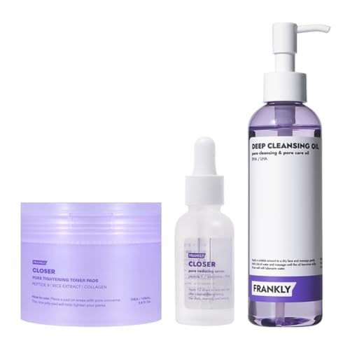 FRANKLY Pore Perfecting Set : Closer Serum, Toner Pads & Cleansin...