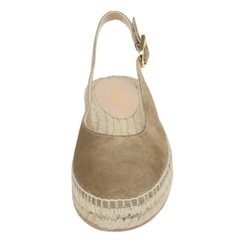 FOWT Women Closed Round Toe Espadrille Slingback Flats Backtrap Buckle Comfy Leisure Dress Shoes Size 4-16 US3