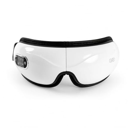 DUPI Masajeador de Ojos con Calor, Música Bluetooth, Masaje Vibratorio, Plegable, Alivio de Tensión Ocular, Ojos Secos, Mejora el Sueño