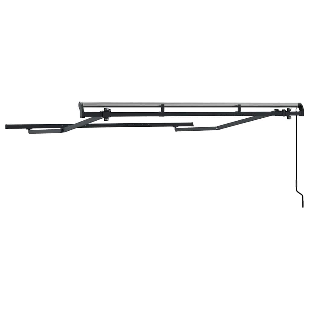 Markisenrahmen einziehbar 250 x 200 cm Metall, Markisengestell für Garten Terrasse Anthrazit