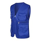 MODSGUE Herren Outdoor Weste mit Vielen Taschen Safari Trekking Leicht...