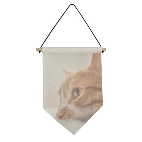 Bannière décorative chat en toile pour salon cocooning