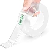 EZlifego Double Sided Tape Heavy Duty(Extra Large 16.5FT), Nano Adhesive Mounting Tape Wall Decor,Sticky Picture Hanging Adhesive Strips Poster Tape