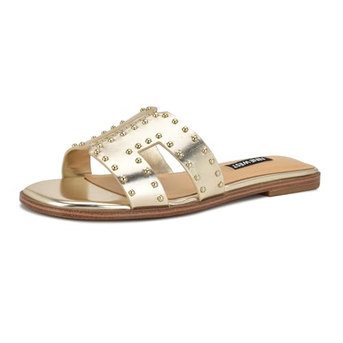 Nine West Women's Giny Sandal, Gold 710, 8