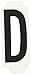 Brady 6450-D, Quik-Align Labels, 22" Height, Black on Blue, Legend "D" (10 per Package)