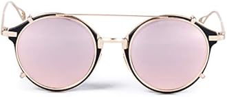 Clip on Sunglasses Polarized Flip Up: Double Lens Removable Retro Metal Steampunk Glasses for Men Women