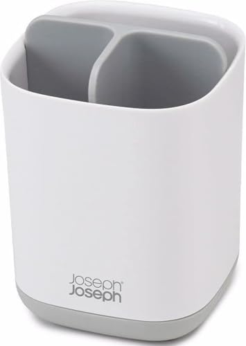 Joseph Joseph Easy-Store – Compact Toothbrush Holder Caddy Bathroom Storage , Grey/White, Regular