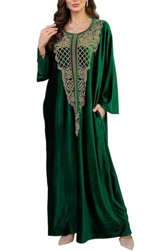 Orshoy Damen Sommerkleider Maxikleid Kaftan Elegant Freizeitkleider V Ausschnitt Kleid Sommer Festliche Kleider Freizeit Strandkleid Lässige Lange...