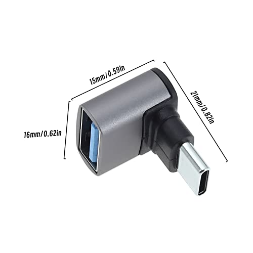 The Lord of the Tools 2Pcs USB C Male to USB A Female Adapter USB C Male to USB 3.1 Female 90° Right Angle Coupler Compatible with Smartphones Laptops Tablets - Image 4
