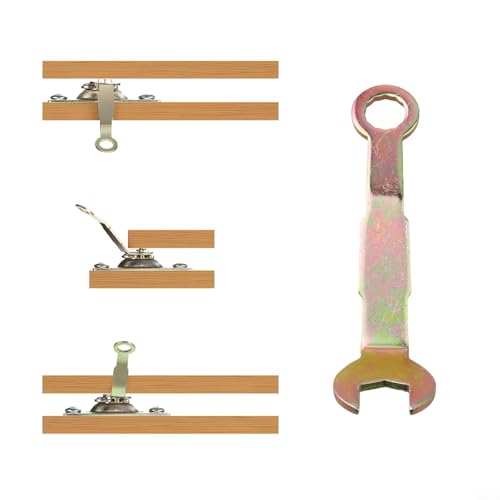 2 piezas conjunto de llave para puerta corrediza galvanizada para puertas plegables, mecanismos de puertas corredizas, mantenimiento de puertas interiores de vehículos recreativos y aplicaciones residenciales de puertas corredizas miniatura 6