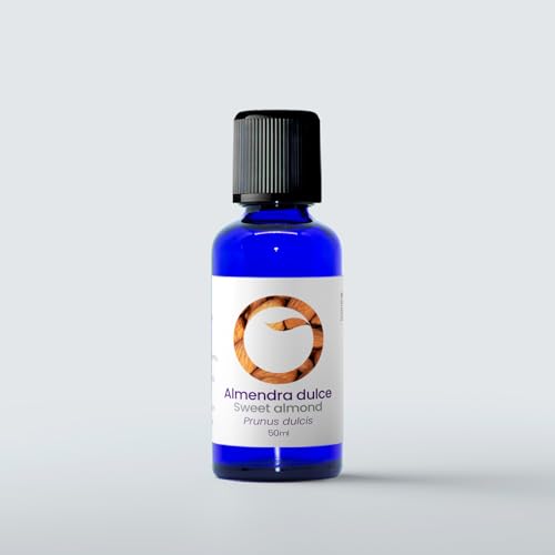 Oleantis Aceite Vegetal de Almendra Dulce Ecológico, Certificado CAAE, 50ml, Aceite Puro Bio Natural. Excelente para Bienestar y cuidado personal. Emoliente, Hidratante, Regenerador, Lubricante.