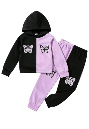 Image of Kid Toddler Girl Clothes - Tie Dye Hoodie Sweatshirt Girl Outfits Pullover Jogger Hooded Sweatpant Set