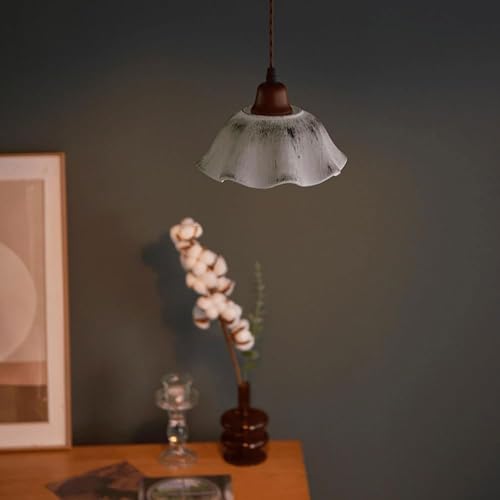 Lámpara colgante retro creativa forma de flor para techo de dormitorio 3