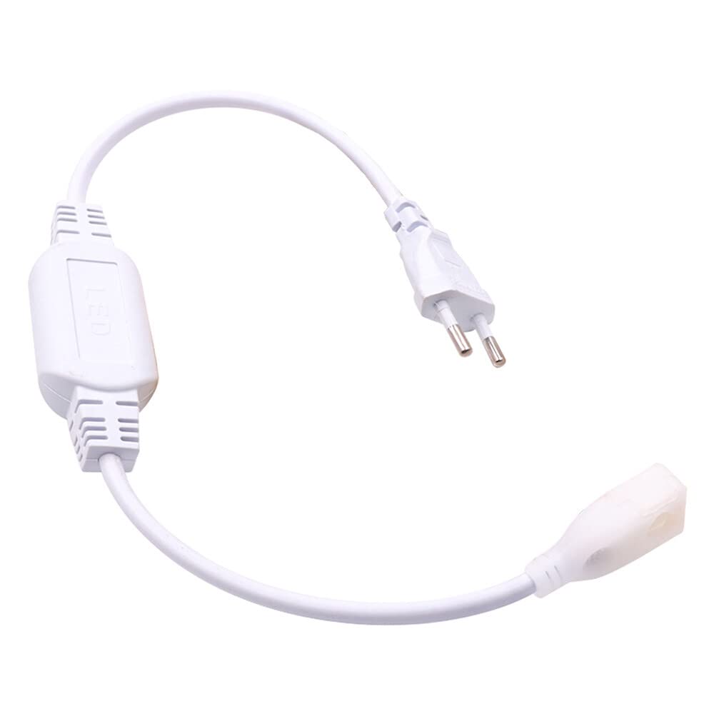 XUNATA Cable de Alimentación para Tira de LED COB, 288LEDs/m y 360LEDs/m, Blanco, Aproximadamente 40 cm de Largo