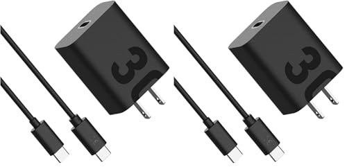 Image of Motorola TurboPower 30 Charger with 1m USB-C to USB-C Cable for Moto G 2025 /2026, Moto G Power 2024 /2025 /2026, G Stylus 5G 2024, Motorola Razr+ 2023 /2024, Razr 2023 /2024 /2025 (Pack of 2)