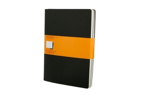 MOLESKINE RULED CAHIER XL - BLACK COVER (3 SET) by Moleskine (2004-09-01)