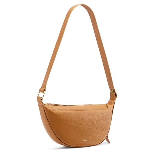 Kattee Leather Crossbody Purses for Women, Small Sling Bag, Women's Shoulder Handbags with Adjustable Strap, Brown