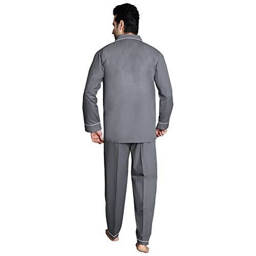 Image of Men's Cotton Solid Night Suit