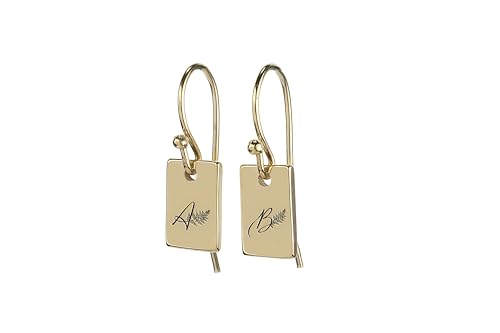 Boucles d'oreilles lettre feuille géométrique contre les bijoux ternes