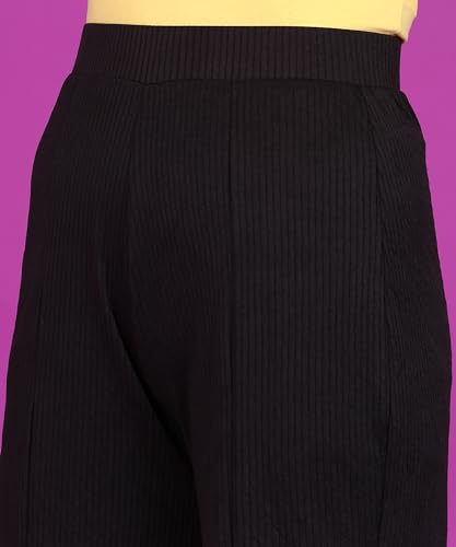 Image of POPWINGS Casual Two Slit Trouser for Women | High-Waist Trouser for Women | Casual Stylish Trouser for Women | Wide-Leg Trouser for Women