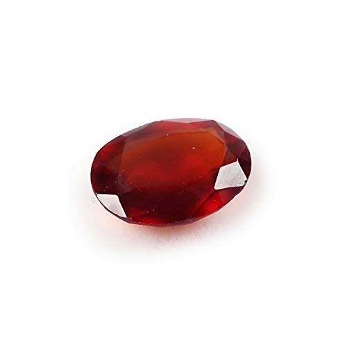 6.26 Carat Natural Hessonite Garnet Oval Shape Faceted Loose Gemstone for Ring Pendant Jewelry Making | 13.5mm x 10.5mm x 5mm | Astrological Gemstone, Ring Size Gemstone, Healing Birthstone