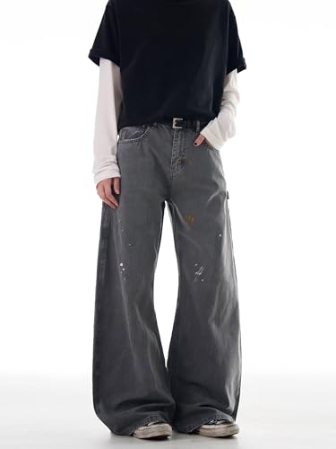 GUOYUXIAO Men's Jeans American-Style Street-Style Curved-Leg Workwear Pants Loose-fit Casual Trouser for Men3