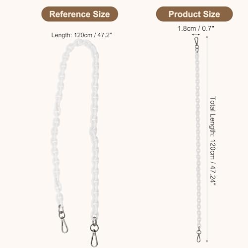 Sangle sac acrylique PATIKIL blanche pour remplacer une lanière usée