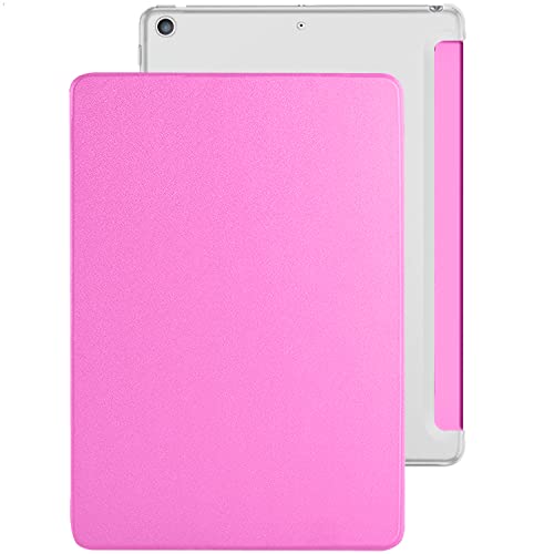 Image of DuraSafe Cases For iPad PRO 12.9 Inch 2nd [ Pro 12.9 2 Generation 2017 ] A1670 A1671 MQEF2HN /A MQED2HN /A MQEE2HN /A MQDC2HN /A MQDD2HN /A PC Lightweight Smart PU Leather Protective Hard Back Cover - Pink