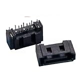 5PCS/SATA Hard Disk Interface 7P Fully Enclosed Window 180 Degree Plug-in Board with Double Harpoon feet Type B