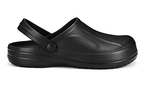 ESTRO Zuecos Hombre Verano Goma - Unisexo Zuecos Hombre Zapatillas Verano Hombre Zuecos Mujer Verano Goma Ligero PZ1 (41, PZ06 Schwarz)