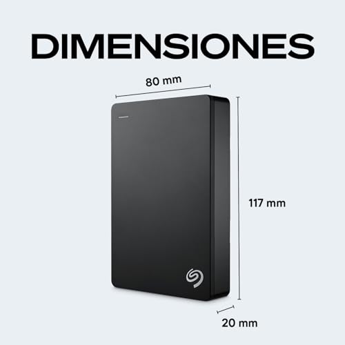 Seagate Portable Drive 4TB, Unidad de disco duro externo, 3,5", USB 3.0 , Data Rescue Service (STGX4000400)