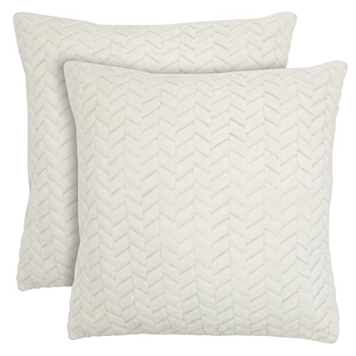 Fundas de almohada decorativas de piel sintética, decoración elegante para el hogar (20 x 20 pulgadas, 2 unidades)