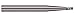 Micro 100 BMR-014-2 Ball End Mill, 014" Cutter Dia, 042" LOC, 2 Fl, 1/8" Shank Dia, 1-1/2" OAL, Uncoated