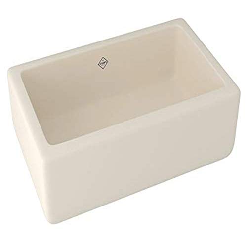 Rohl RC3018PCT Shaws Lancaster Apron Front Fireclay Kitchen Sink 30 x 18 x 10 Single Bowl, Parchment